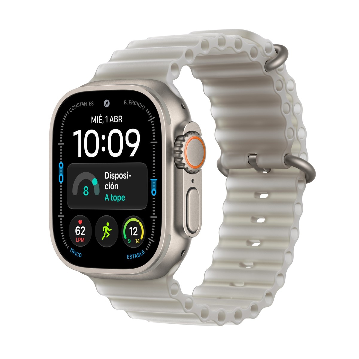 Imagen 0 de Apple Watch Ultra 4 GPS + Cellular 49mm Titanio Natural con Correa Ocean Gris translúcido