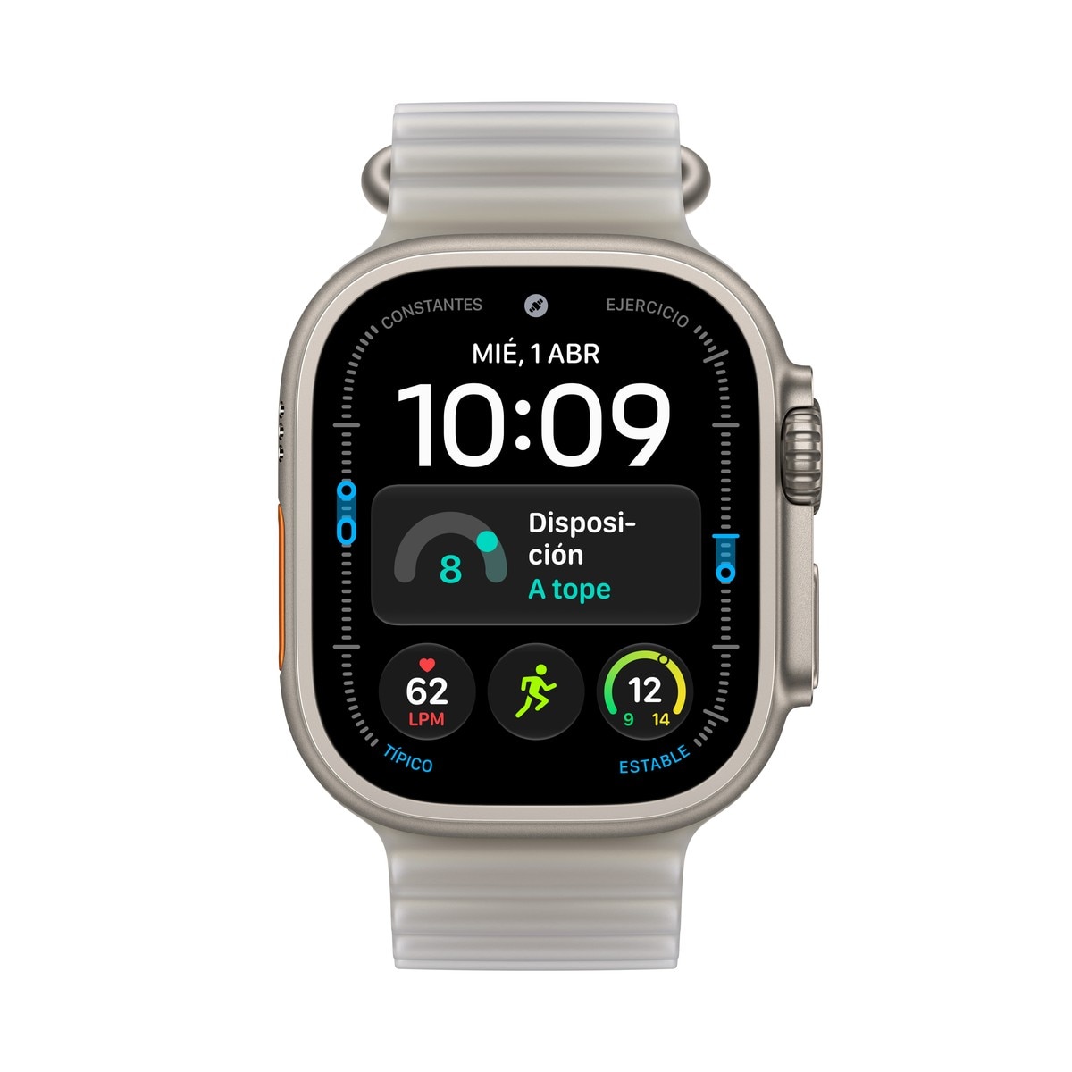 Apple Watch Ultra 4 GPS + Cellular 49mm Titanio Natural con Correa Ocean Gris translúcido Titanio Natural-2