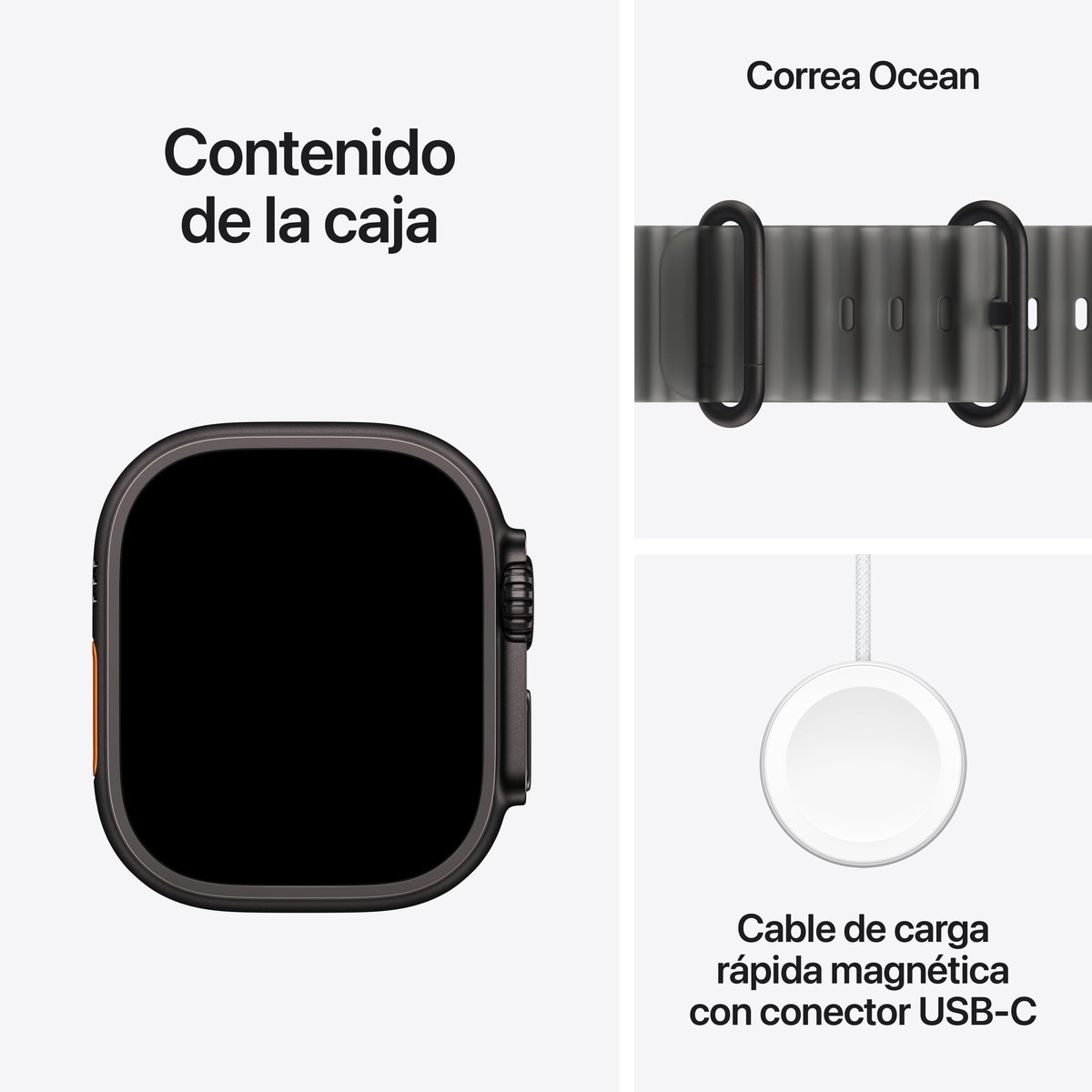 Apple Watch Ultra 4 GPS + Cellular 49mm con Correa Ocean Negro translúcido - Titanio Negro Titanio Negro-7
