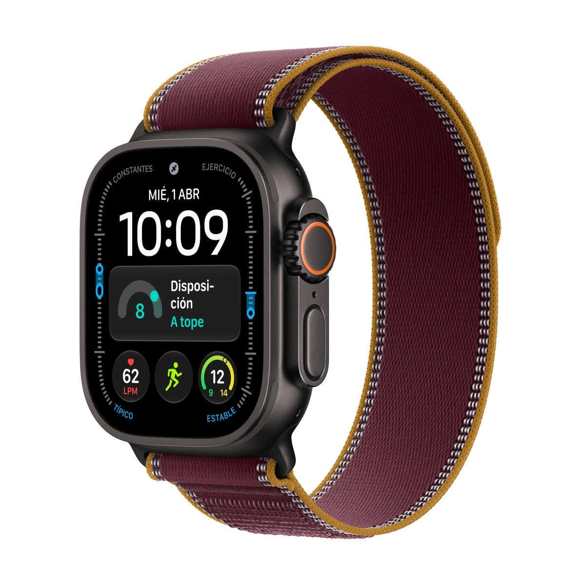 Imagen 0 de Apple Watch Ultra 4 GPS + Cellular 49mm Titanio Negro con Correa Trail Loop Burdeos (M/L) Titanio Negro