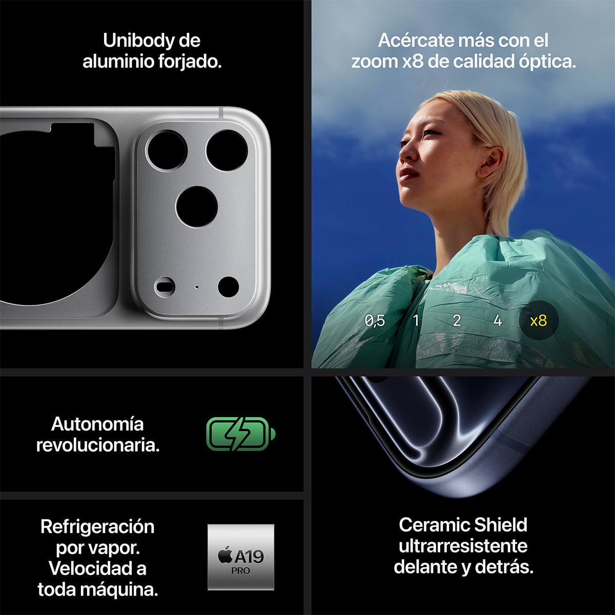 Apple iPhone 17 Pro Max Móvil libre - Plata 256 GB + 12 GB RAM Plata-7