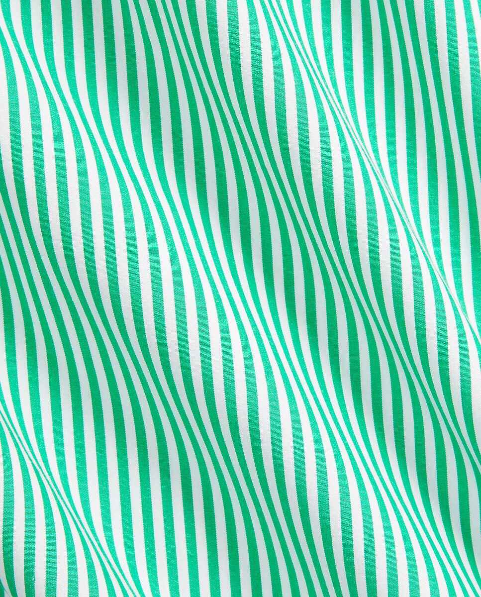 Camisa Custom Fit de Popelina Verde-5