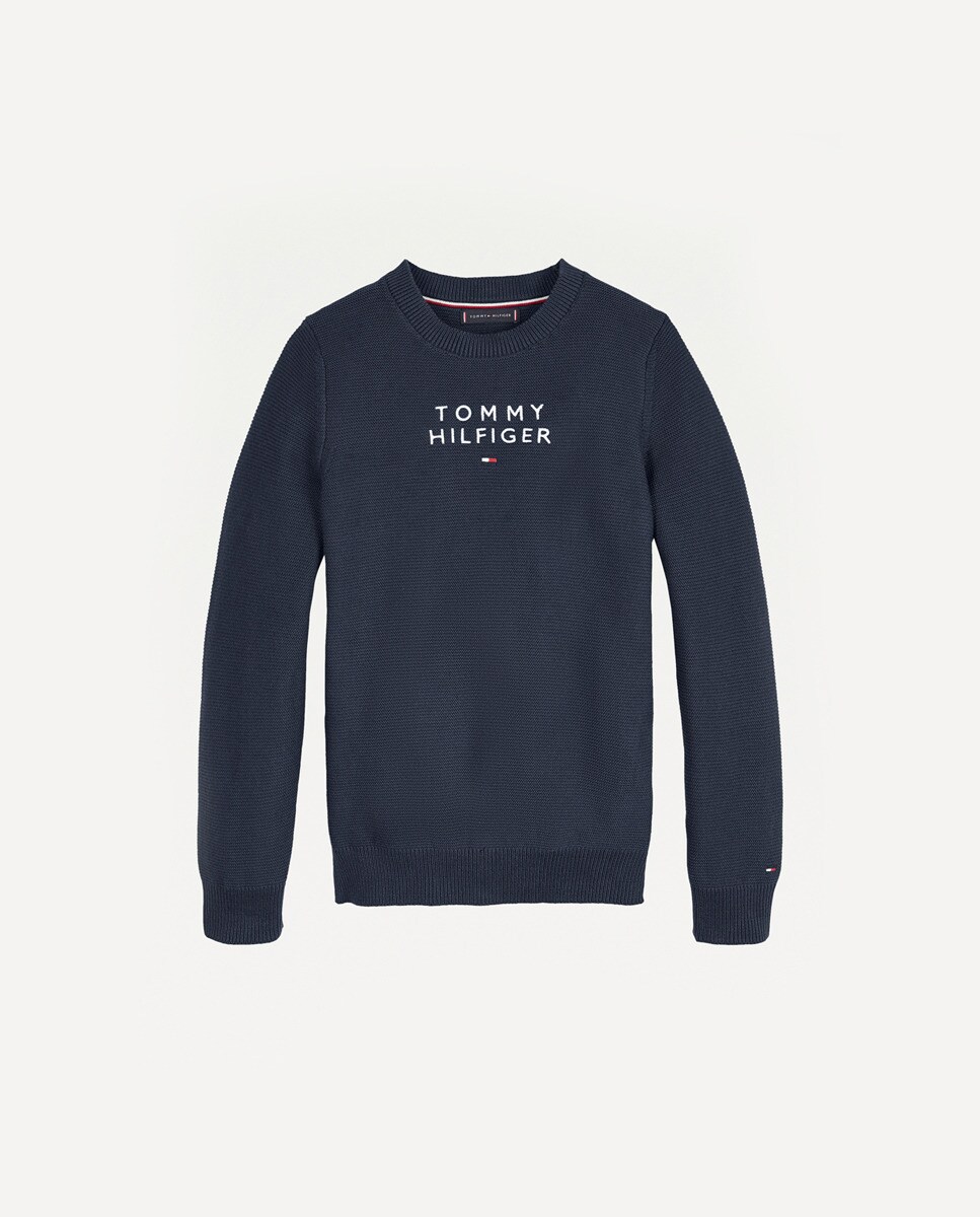 Jersey de bebé niño en azul marino con logo bordado — oferta en Primeriti