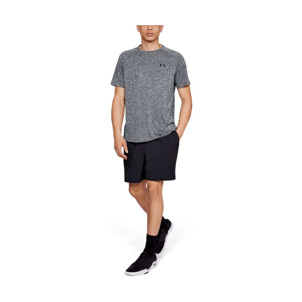 T-shirt de homem Tech 2.0 SS Under Armour Preto-5