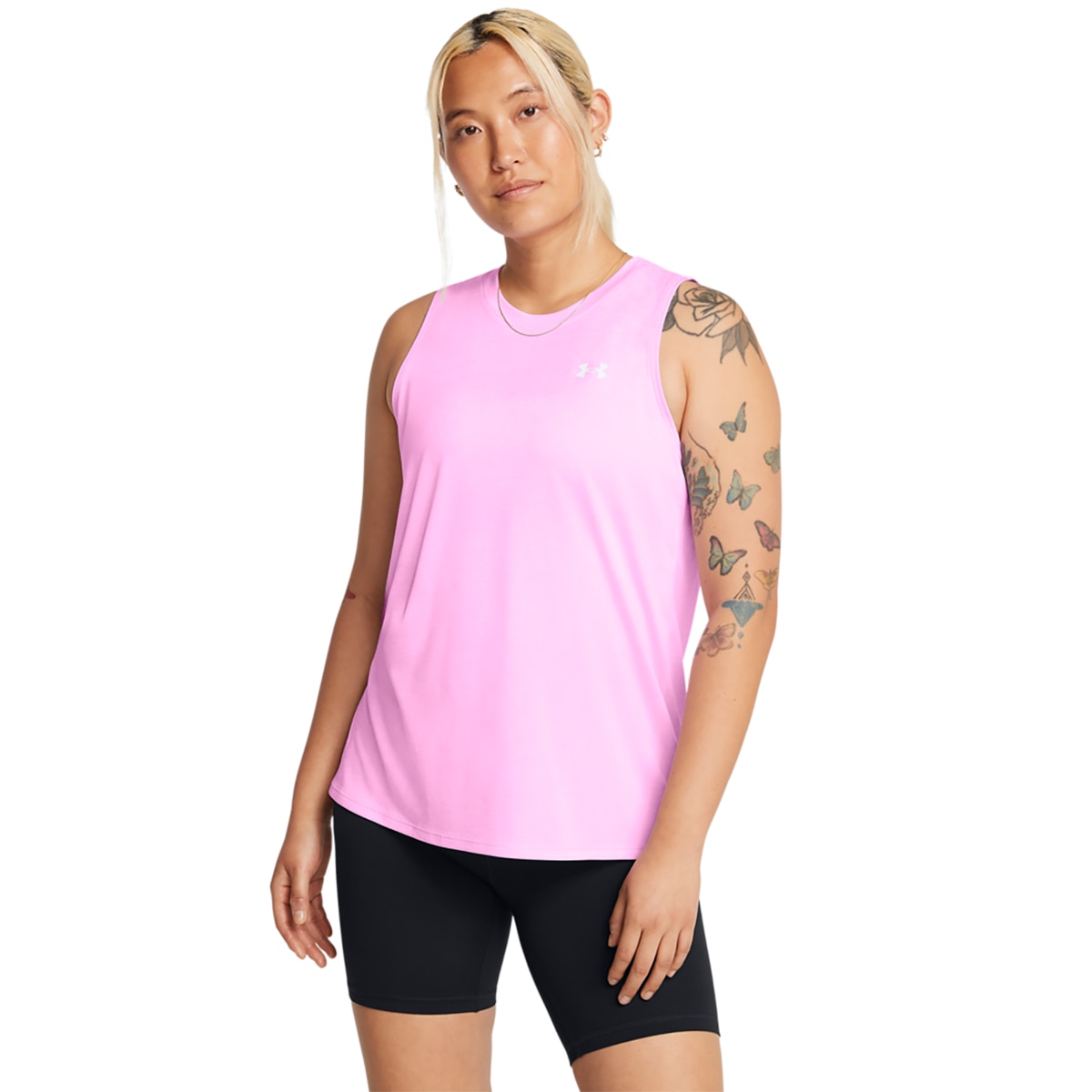 Camiseta de mujer Tech Tank Twist Under Armour - Rosa Rosa-1