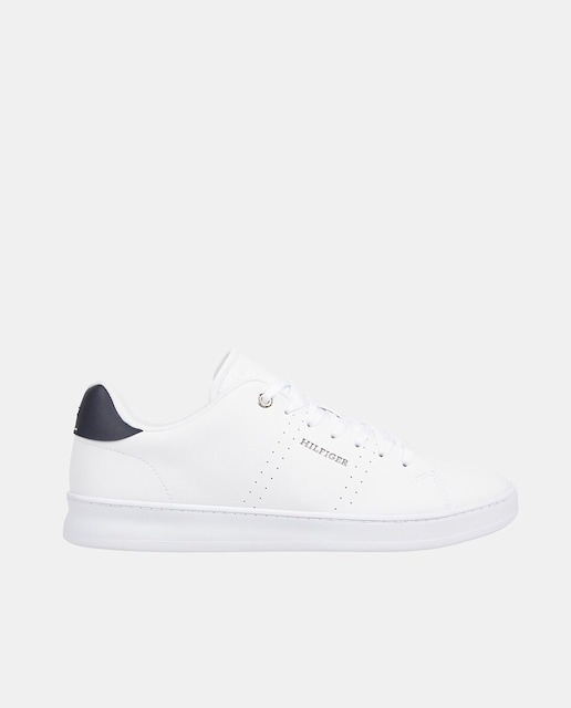 Imagen 0 de Zapatillas de hombre tipo casco bajas en piel con logotipo lateral