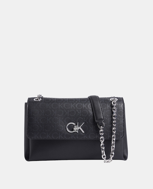 Imagen 0 de Bolso con estampado monogram y cierre giratorio