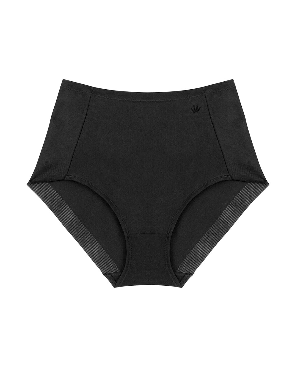 Cueca Adelgaçante Moldadora Bec Ex Hig Cott de Cintura Subida Preto-3