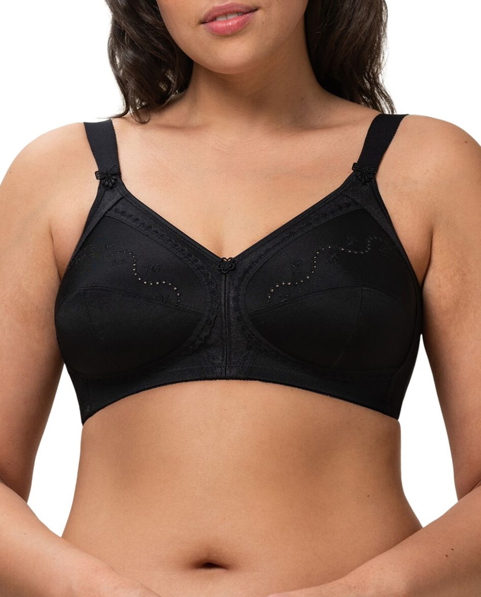 Sujetador reductor Doreen Cotton liso - Triumph - Negro Negro-1