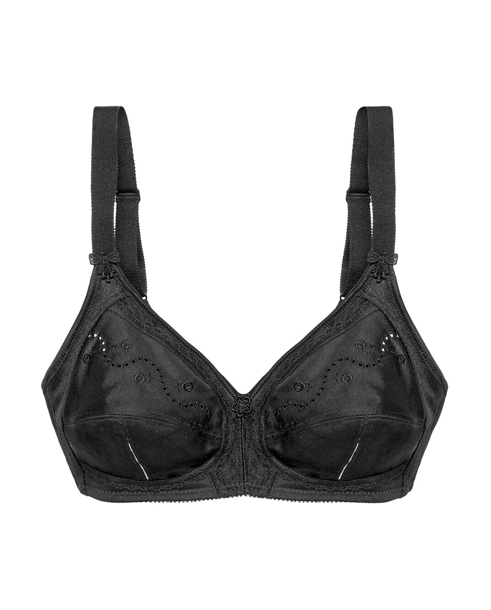 Sujetador reductor Doreen Cotton liso - Triumph - Negro Negro-3