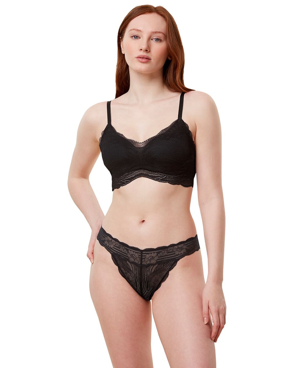 Sujetador sin aro y con copa innovadora de foam 4D y encaje elástico - Triumph - Negro Negro-4