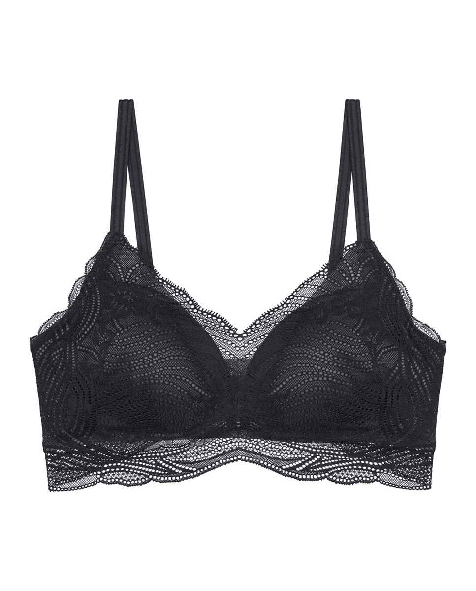 Sujetador sin aro y con copa innovadora de foam 4D y encaje elástico - Triumph - Negro Negro-5