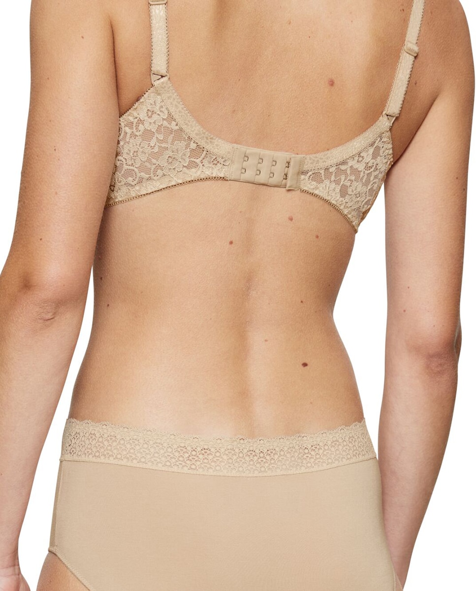 Soutien sem Aro e de Renda Bege-2