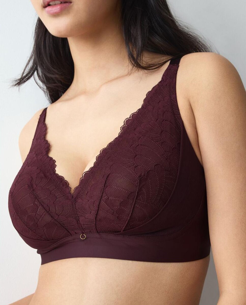 Bralette sem Aro e com Decote Profundo Beringela-1