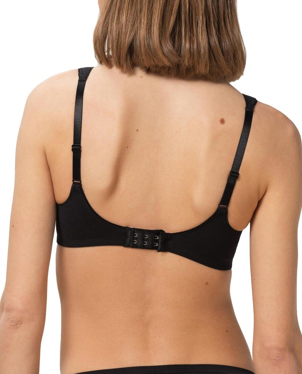 Soutien Moder Soft Cott Triumph tipo top sem aro e suaves copas moldadas Preto-2