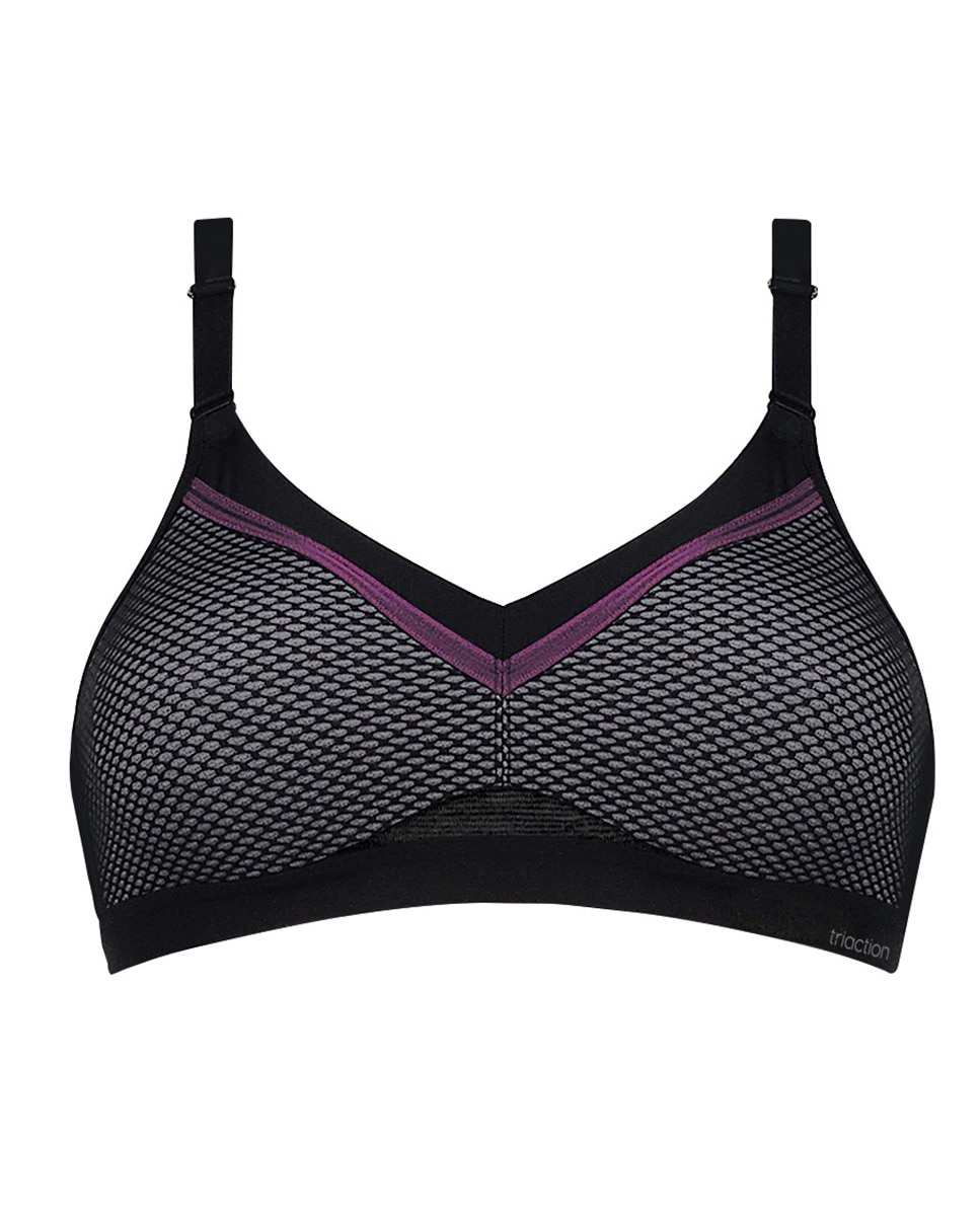 Sujetador deportivo Triaction Free Motion by Triumph sin aro ni relleno - Negro Negro-3