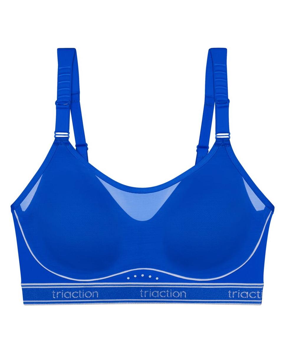 Soutien Desportivo de Alto Impacto sem Aros e com Alças Multiposições Azul-índigo-4