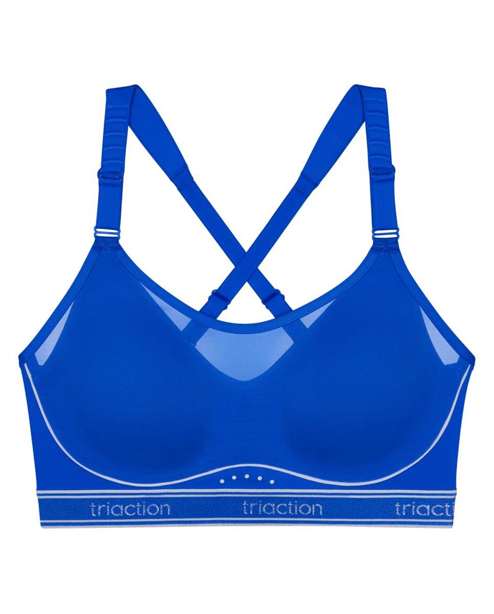 Soutien Desportivo de Alto Impacto sem Aros e com Alças Multiposições Azul-índigo-5