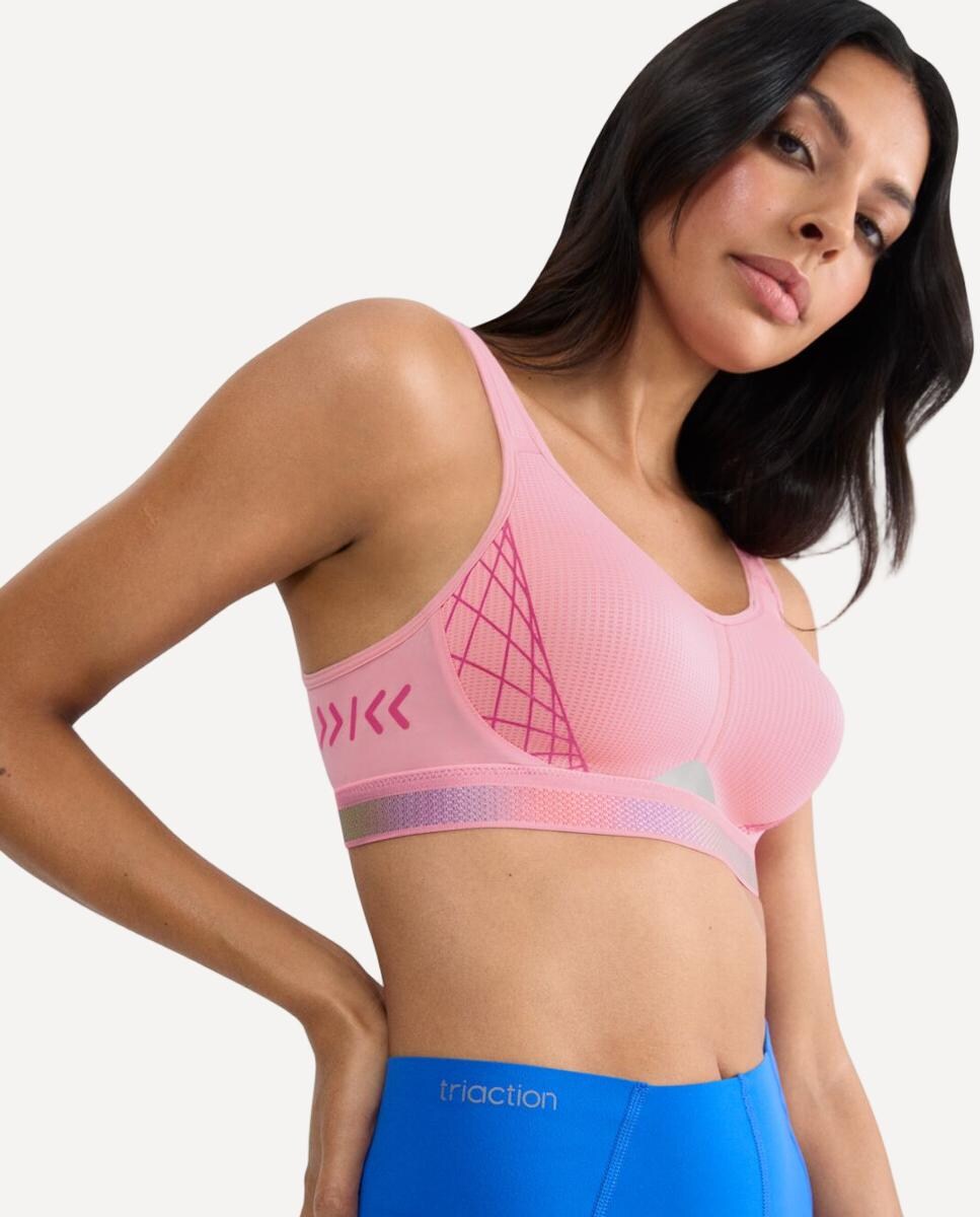 Soutien desportivo triaction de copa moldada e sem aro Rosa-claro-3