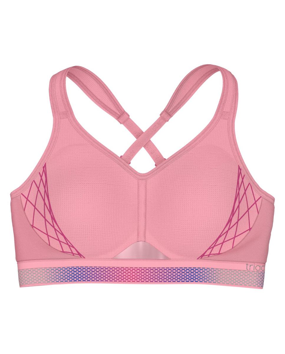 Soutien desportivo triaction de copa moldada e sem aro Rosa-claro-5