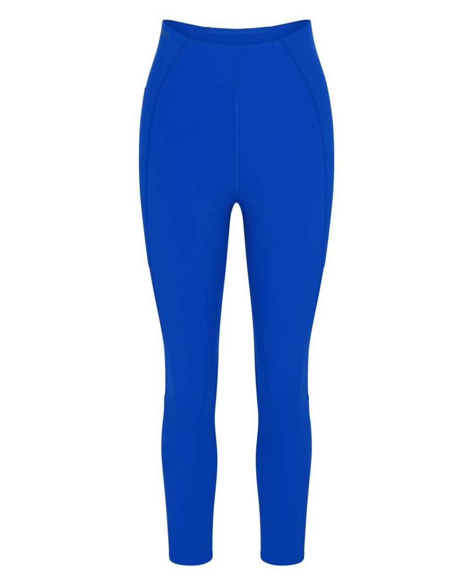 Leggings Desportivas de Cintura Subida com Efeito Moldador para Treinos de Alta Intensidade Azul-índigo-4