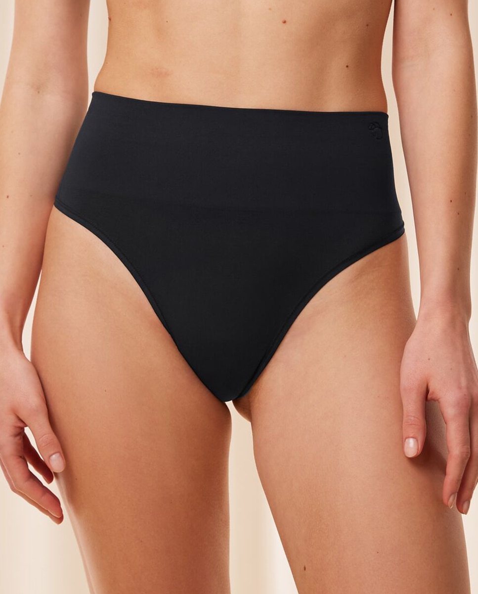 Faja tanga invisible con cintura de control medio - Triumph - Negro Negro-1