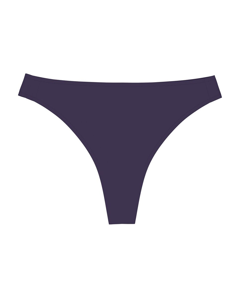 Cueca Tanga sem Costuras de Corte Limpo e Tecido de Microfibra Roxo-4