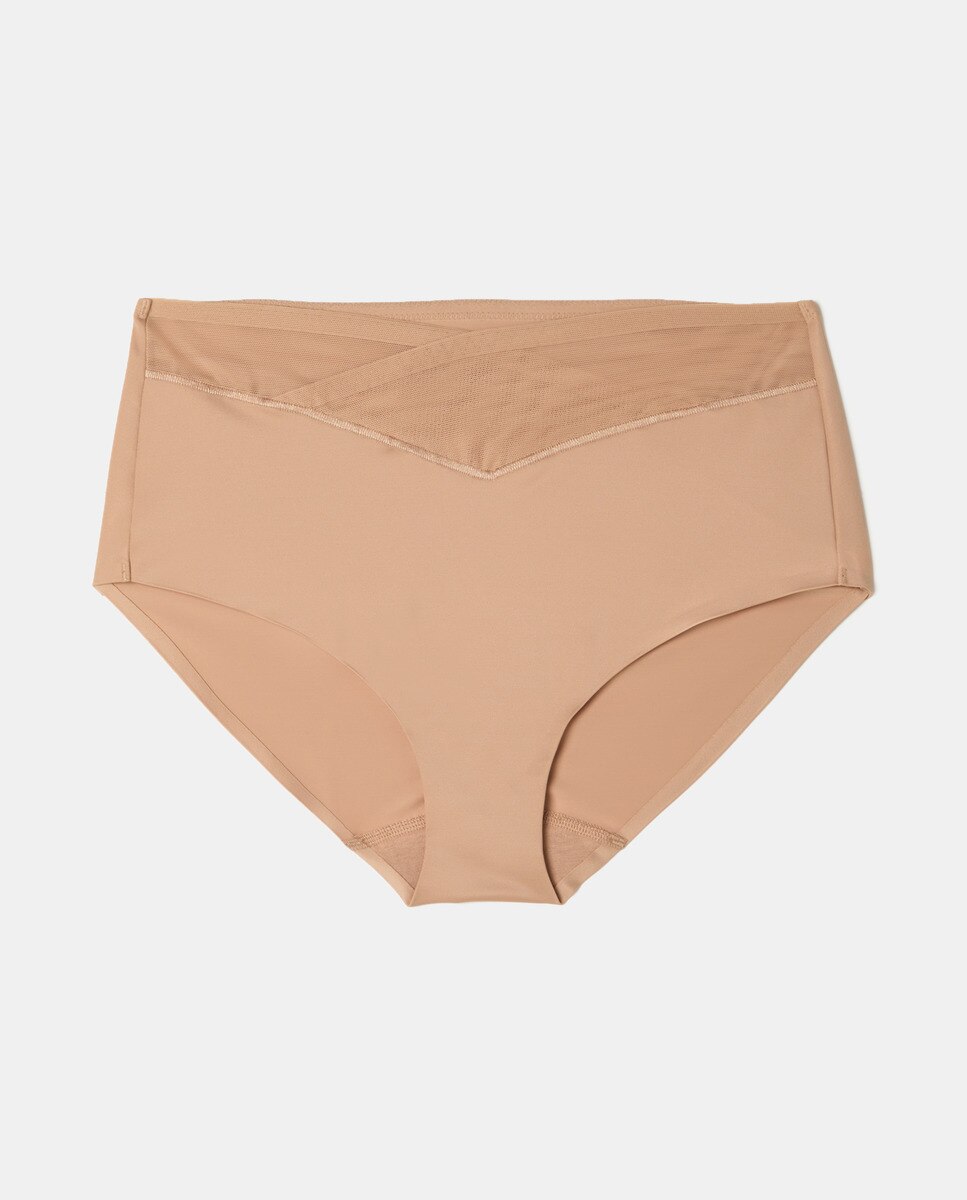 Cueca de mulher Triumph clássica com detalhe cruzado Bege-3
