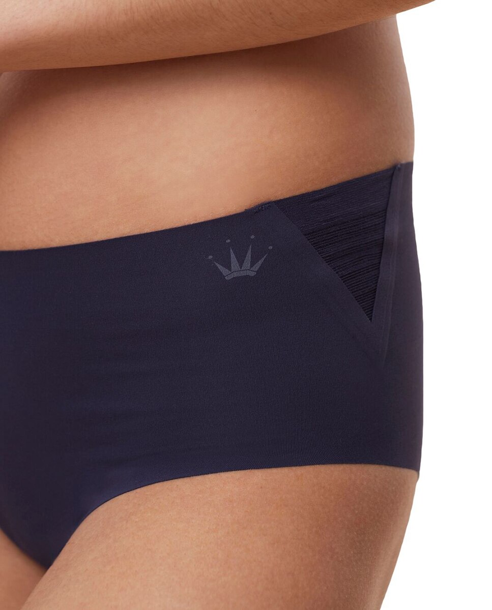 Cueca Maxi Ligeira e sem Costuras Azul-3