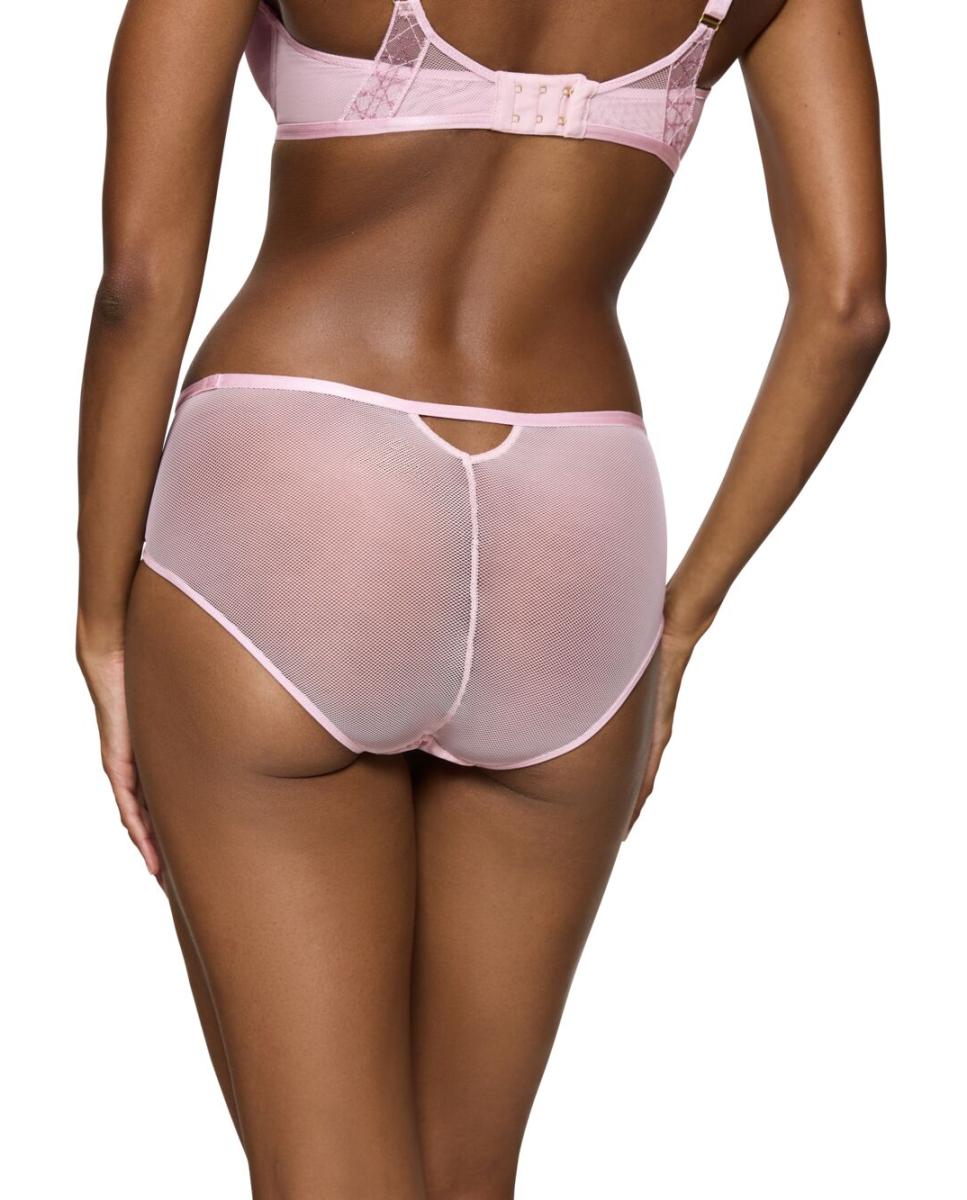 Cueca Hipster com Painel à Frente em Camadas e Detalhe de Olho de Fechadura Atrás Rosa-claro-2