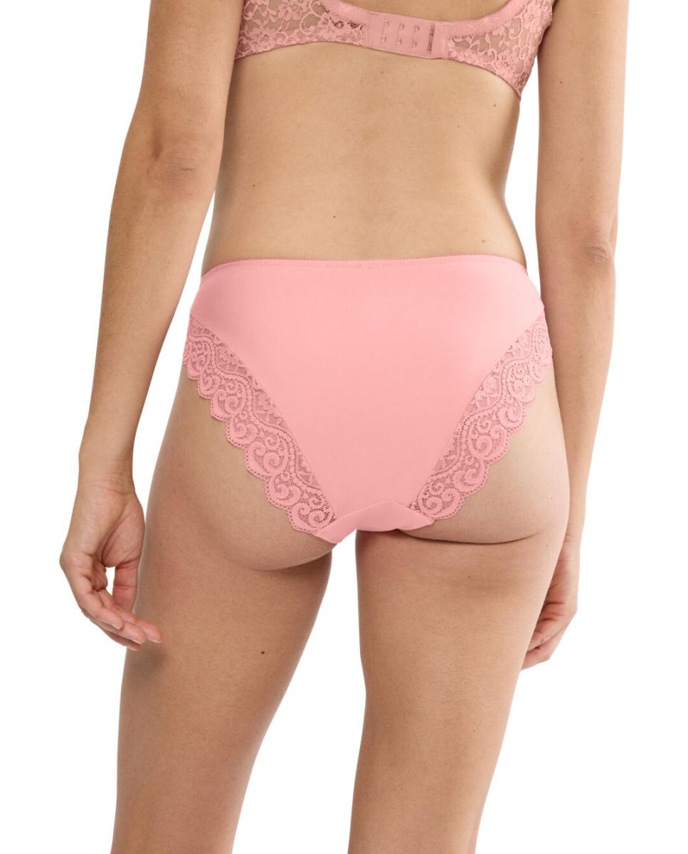 Cueca de Renda de Microfibra Rosa-claro-2