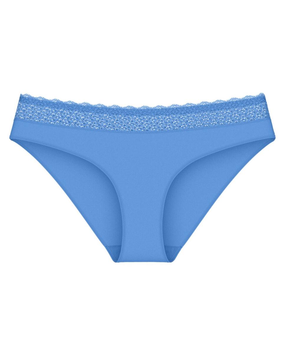 Cueca de Cobertura Média de Modal sem Costuras Azul-4