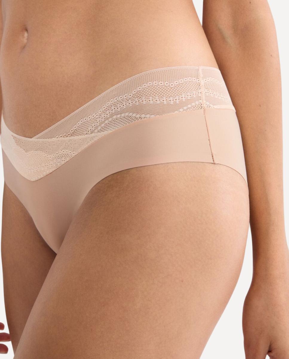 Imagen 3 de Braguita hípster fabricada con ligero y suave microtejido con encaje gráfico superplano - Triumph - Natural Natural