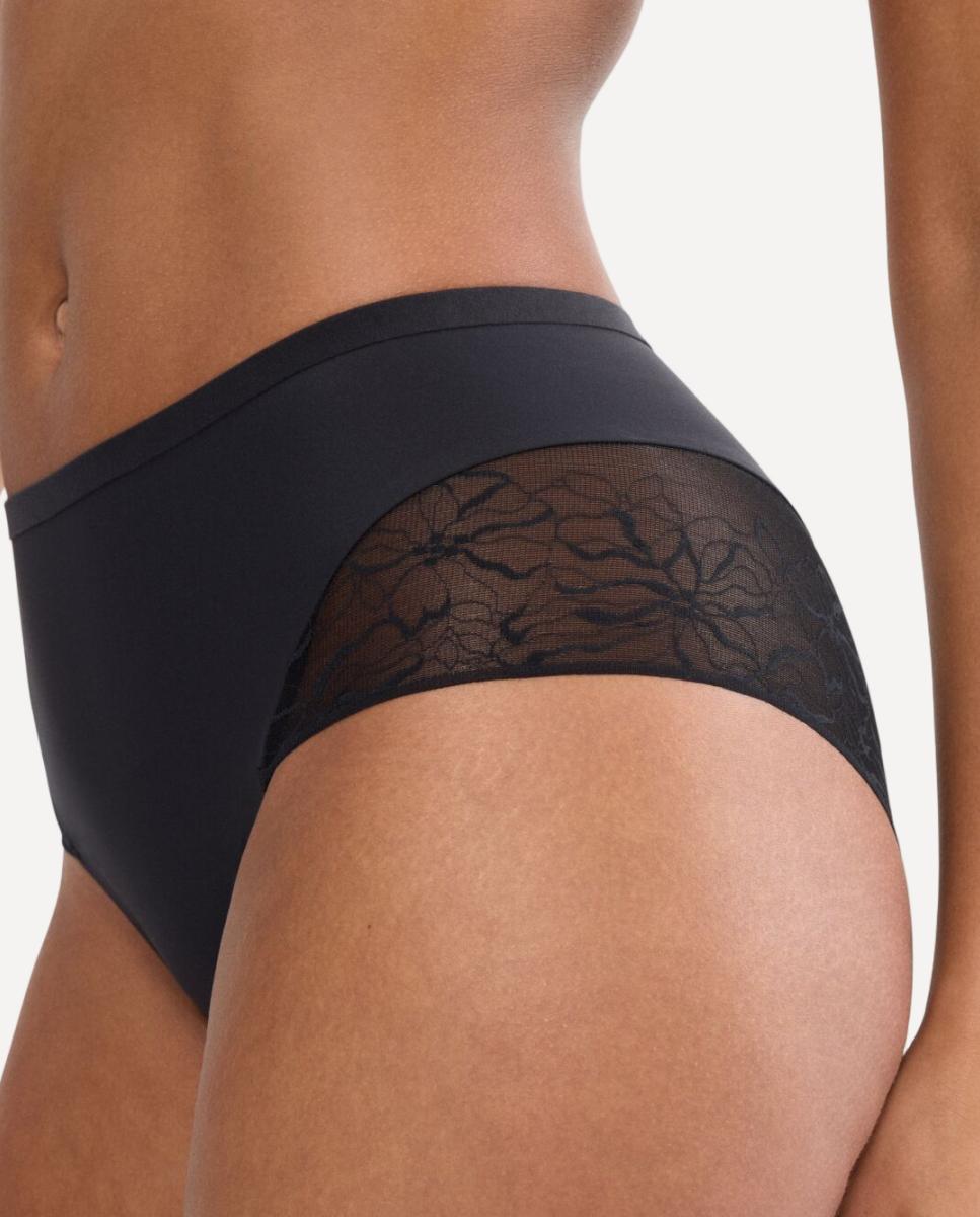 Cueca de Corte Maxi e Alta Cobertura Preto-3