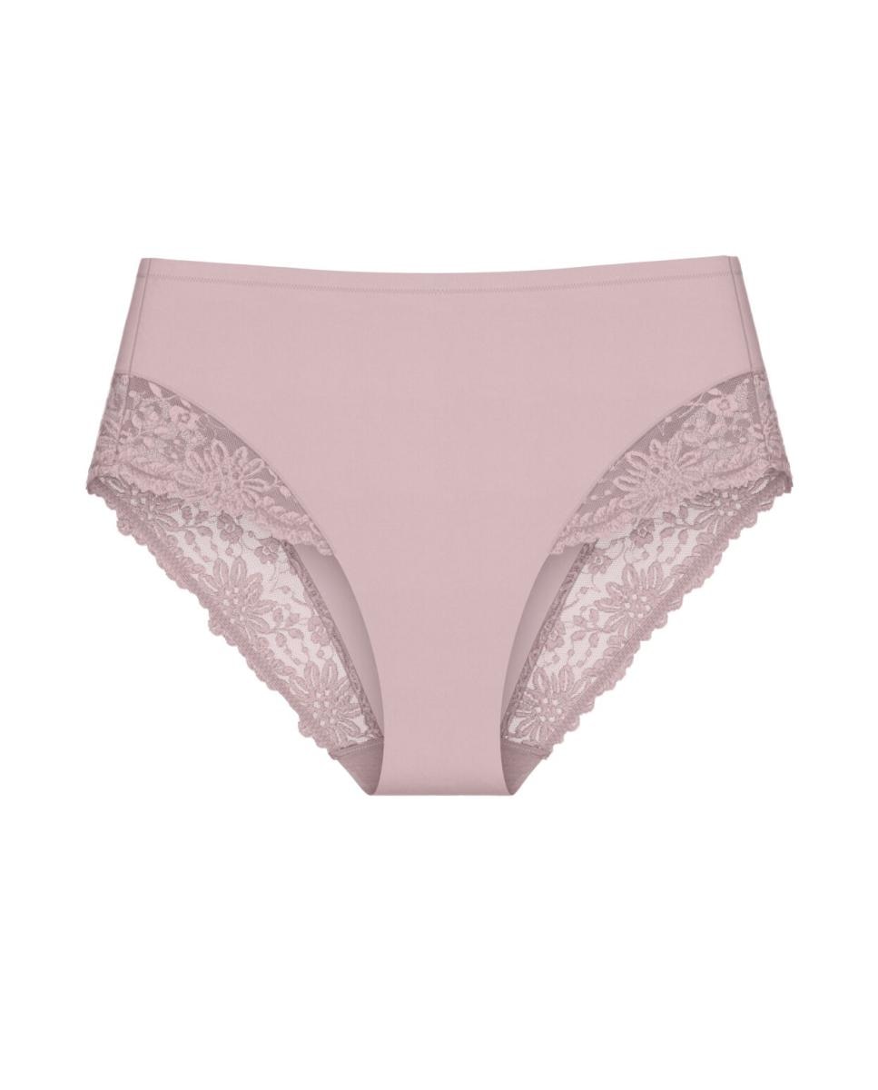 Cueca de Cintura Subida em Tecido Reciclado Rosa-pastel-4