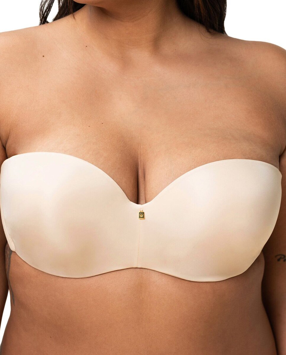 Soutien de mulher Triumph bandeau com espuma Bege-3