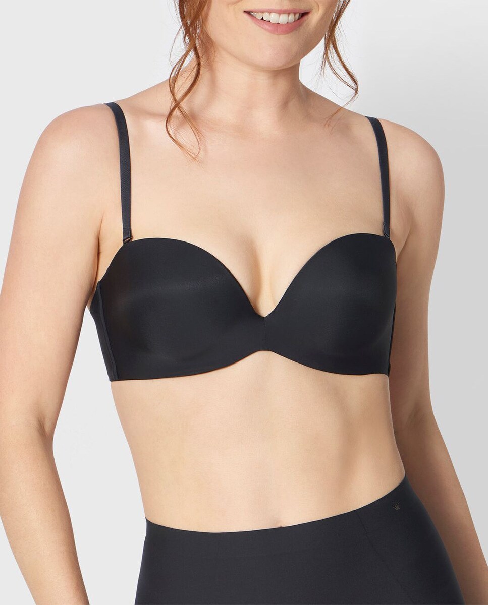 Soutien Push-up com Alças Amovíveis Preto-4
