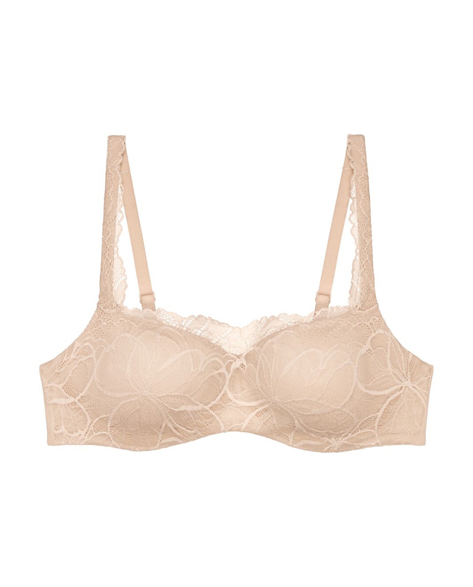 Soutien Body Make Up Illusion Lace Balconette com Aro Flexível e Foam Bege-5