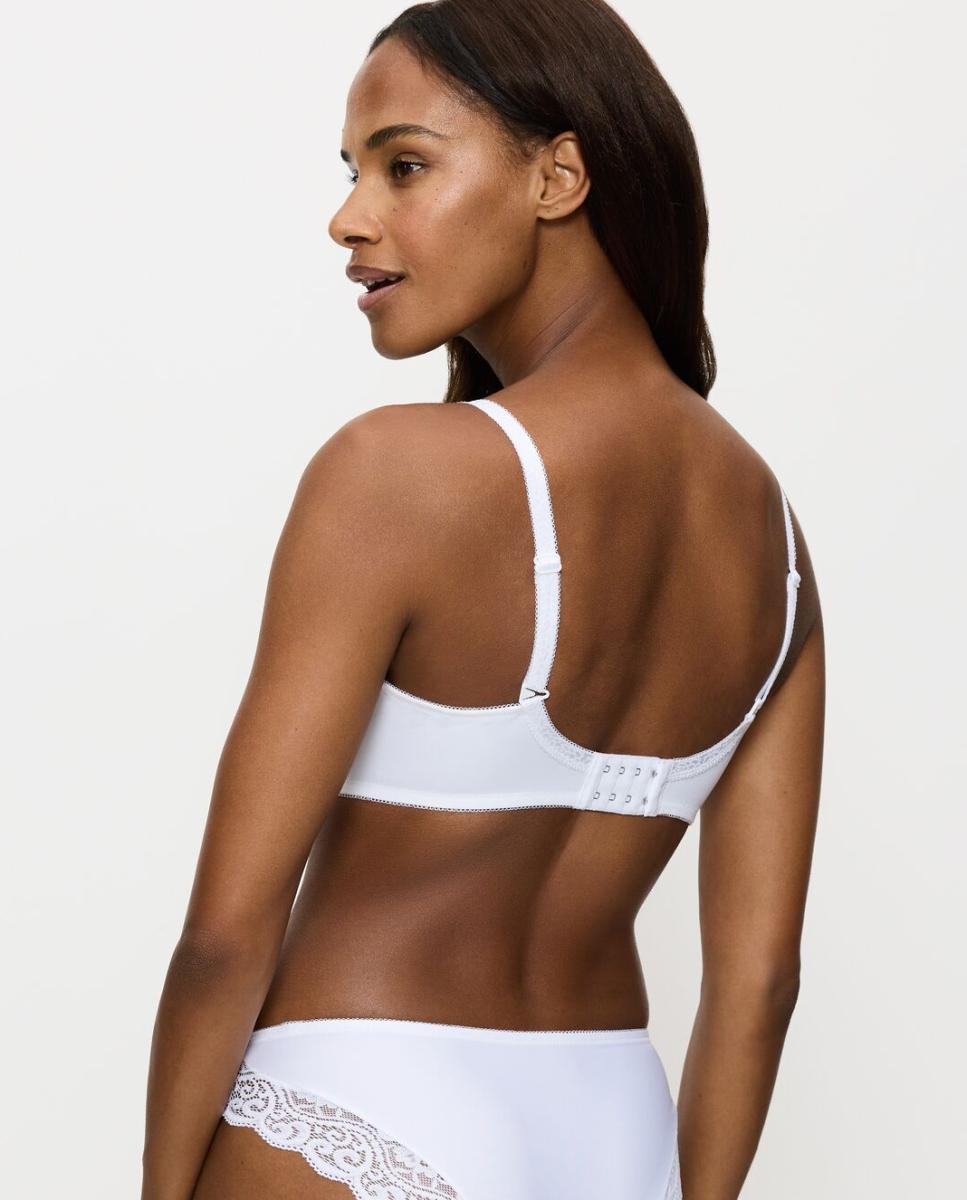 Sujetador de mujer reductor con aro y detalles de encaje - Triumph - Blanco Blanco-2
