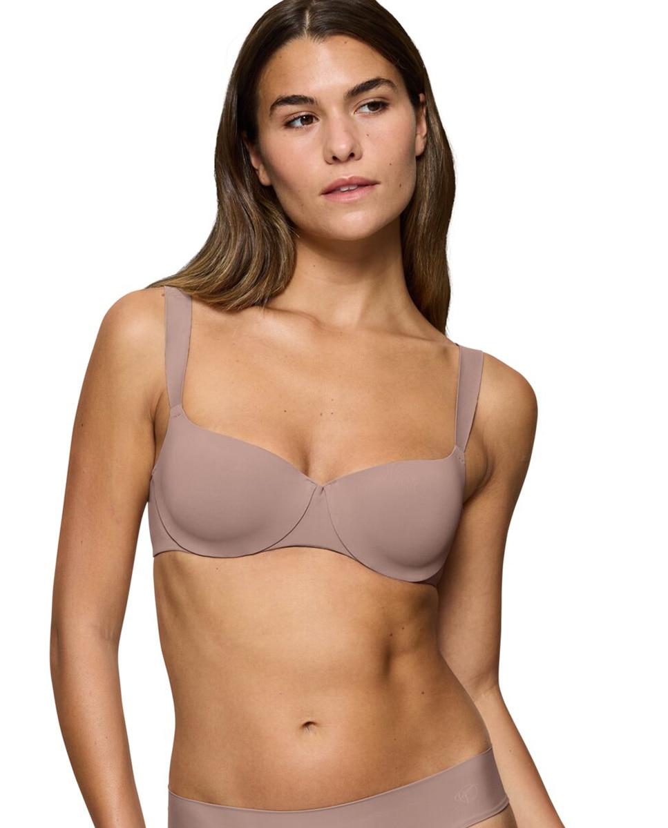 Soutien Balconette com Aro Flexível e Foam Taupe-1