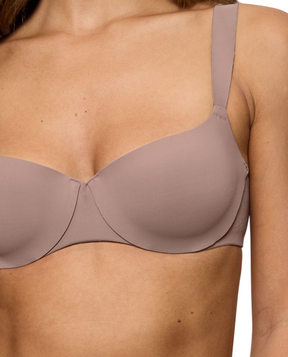 Soutien Balconette com Aro Flexível e Foam Taupe-3