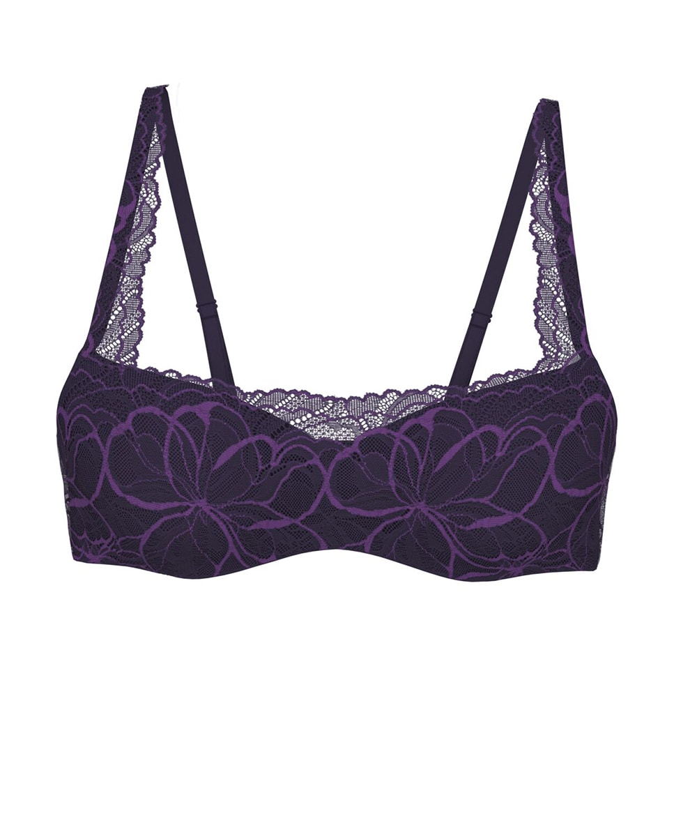Soutien Body Make Up Illusion Lace Balconette com Aro Flexível e Foam Lilás-3