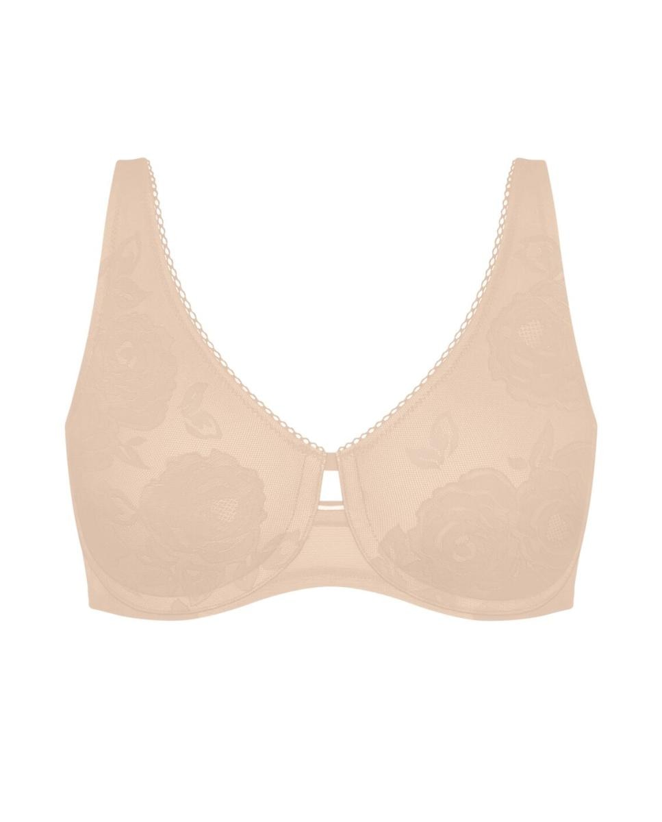 Soutien redutor com aros e estampado floral Bege-4
