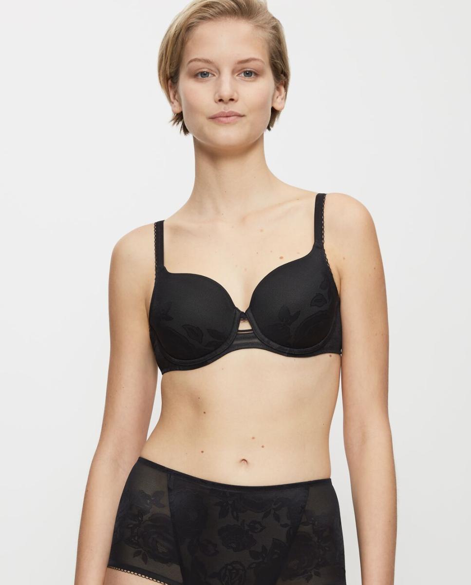 Sujetador preformado con aro estampado - Triumph - Negro Negro-1