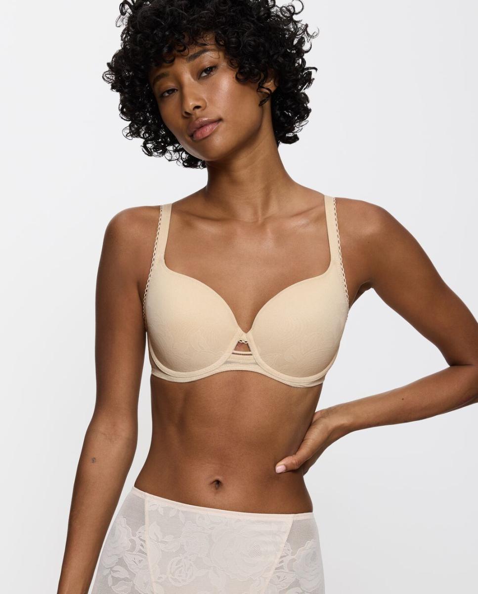 Sujetador preformado con aro estampado - Triumph - Beige Beige-1