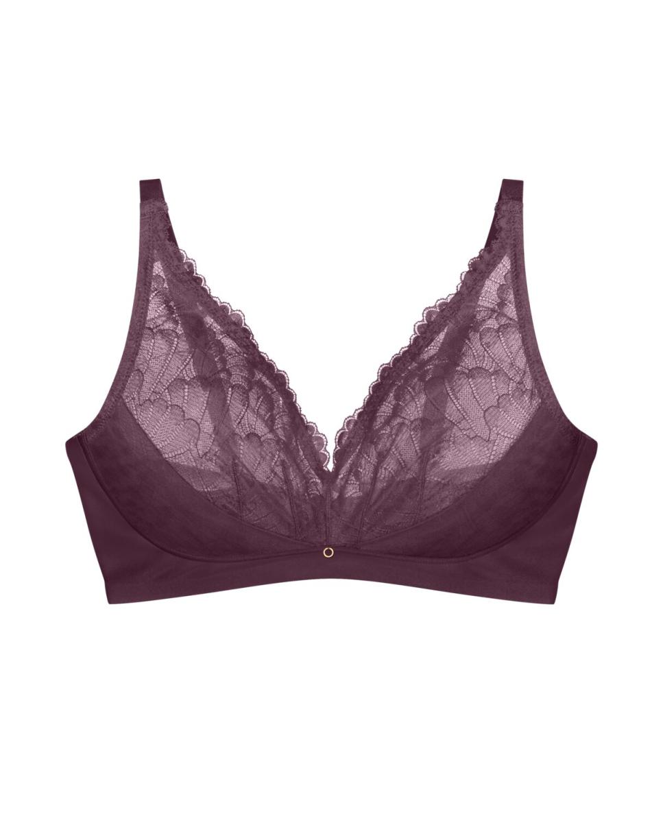 Bralette sin aro con escote profundo - Triumph - Berenjena Berenjena-4