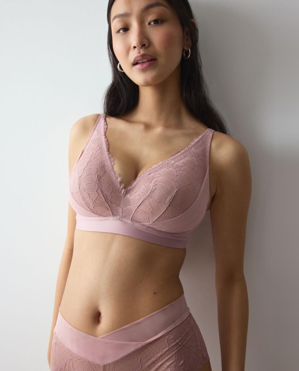 Bralette sin aro con escote profundo - Triumph - Rosa pastel Rosa pastel-1