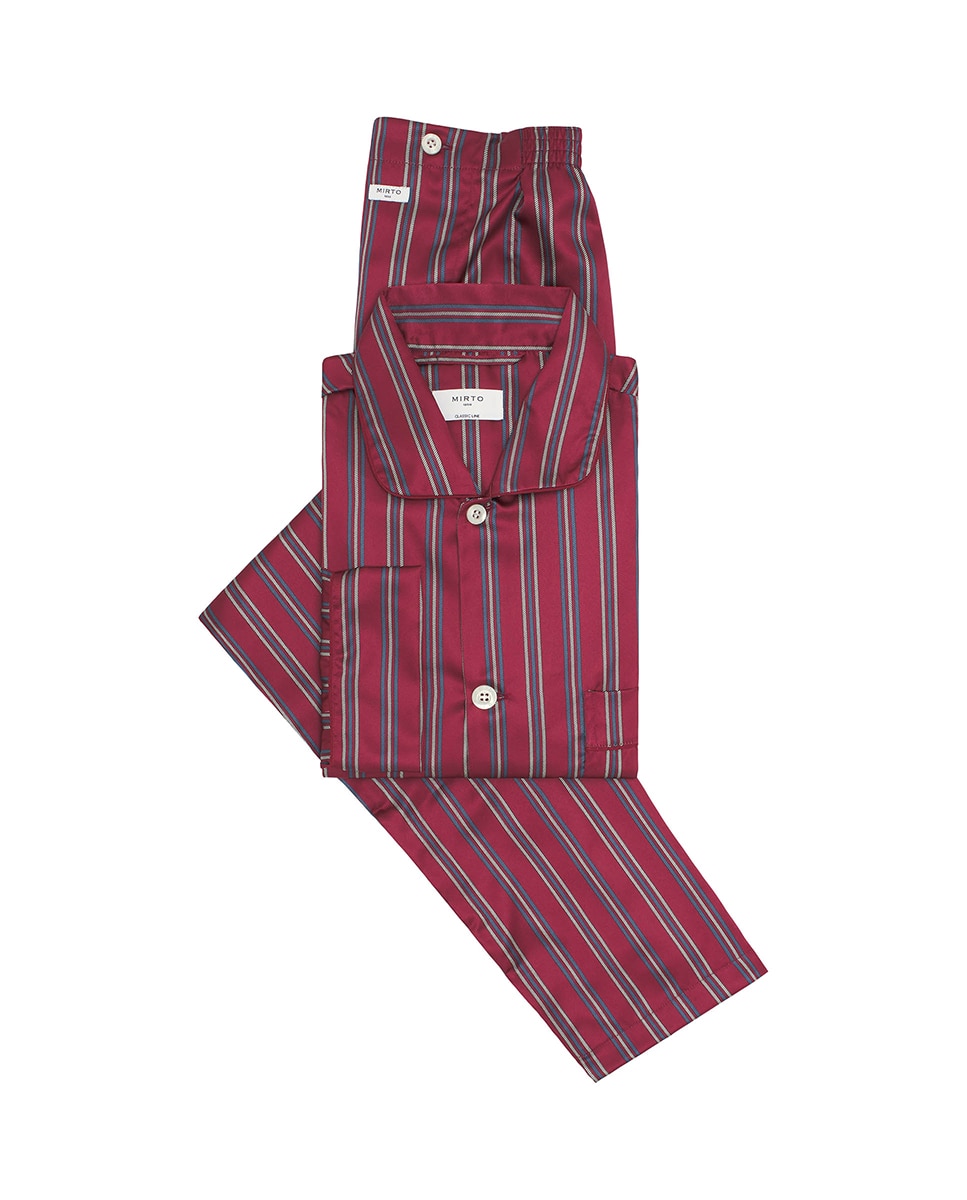 Pijama com falso liso azul Bordeaux-4