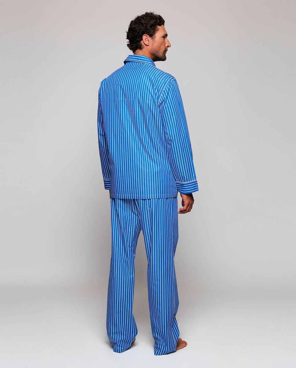 Pijama Comprido Estampado Azul-3