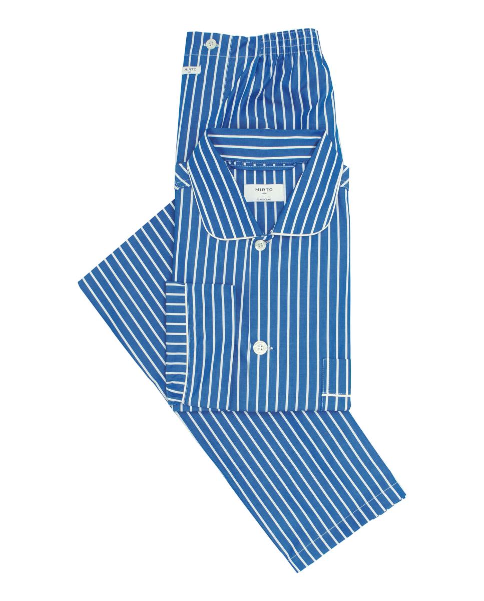 Pijama Comprido Estampado Azul-4
